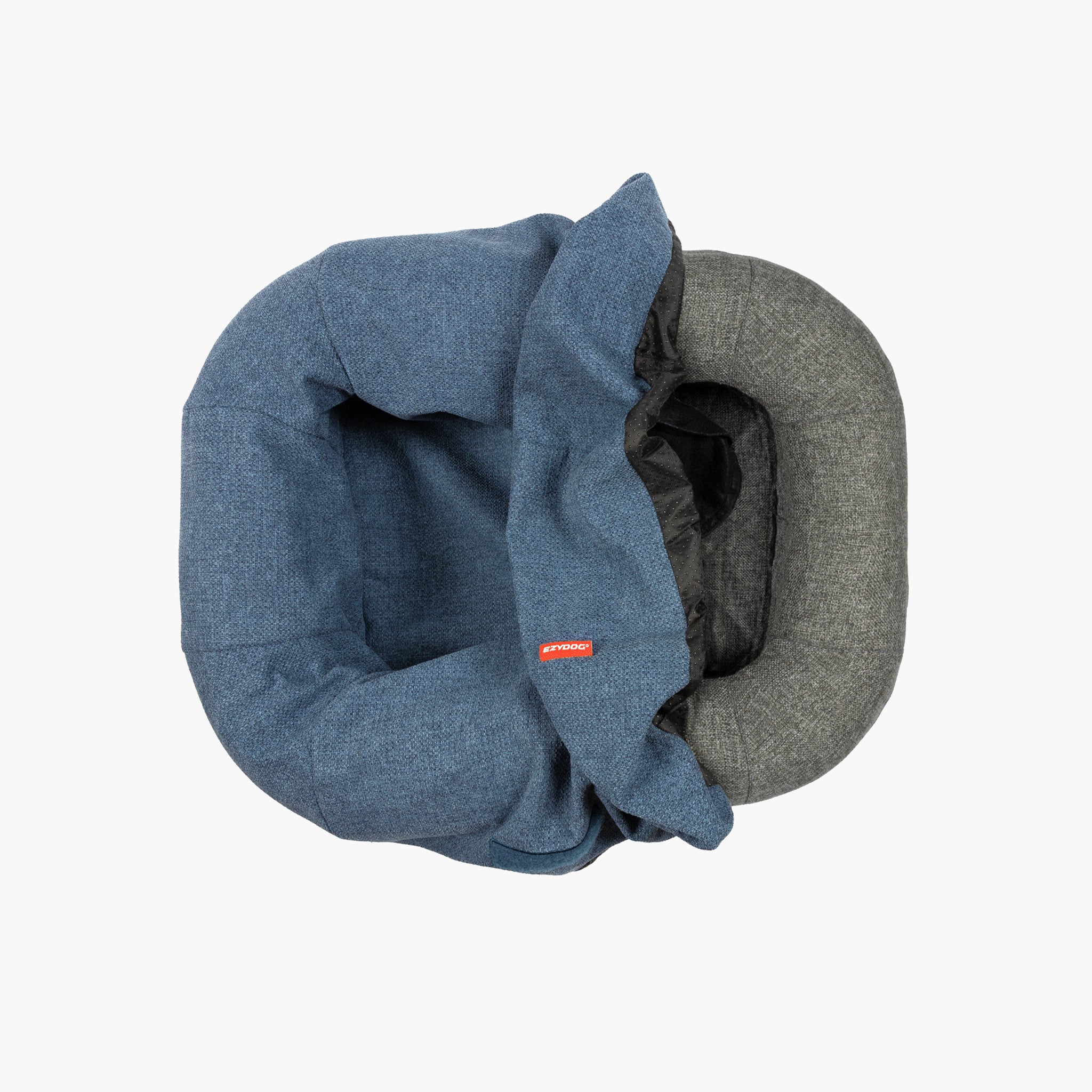 Blue and gray Deluxe Ortho Calm Elite Dog Bed Cover