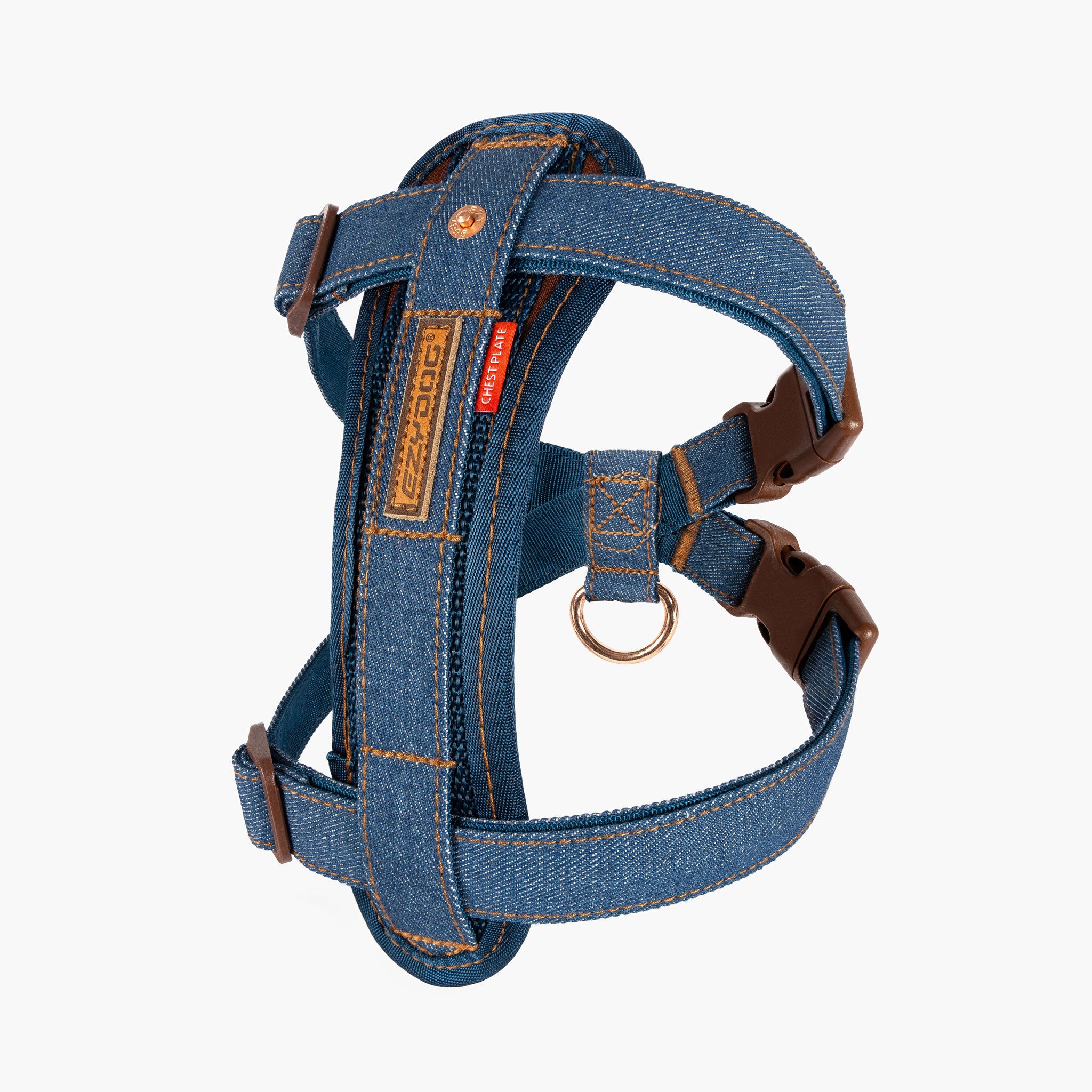 Blue Denim Chest Plate Dog Harness