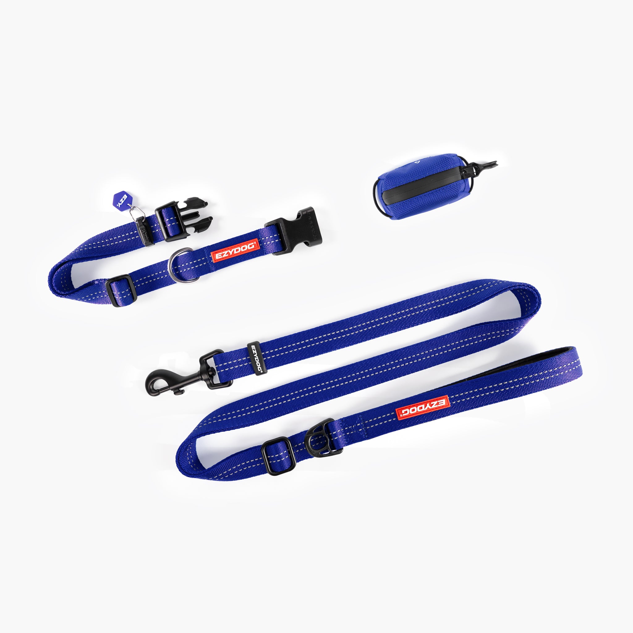 EzyDog Essential Dog Collar Pack in Blue