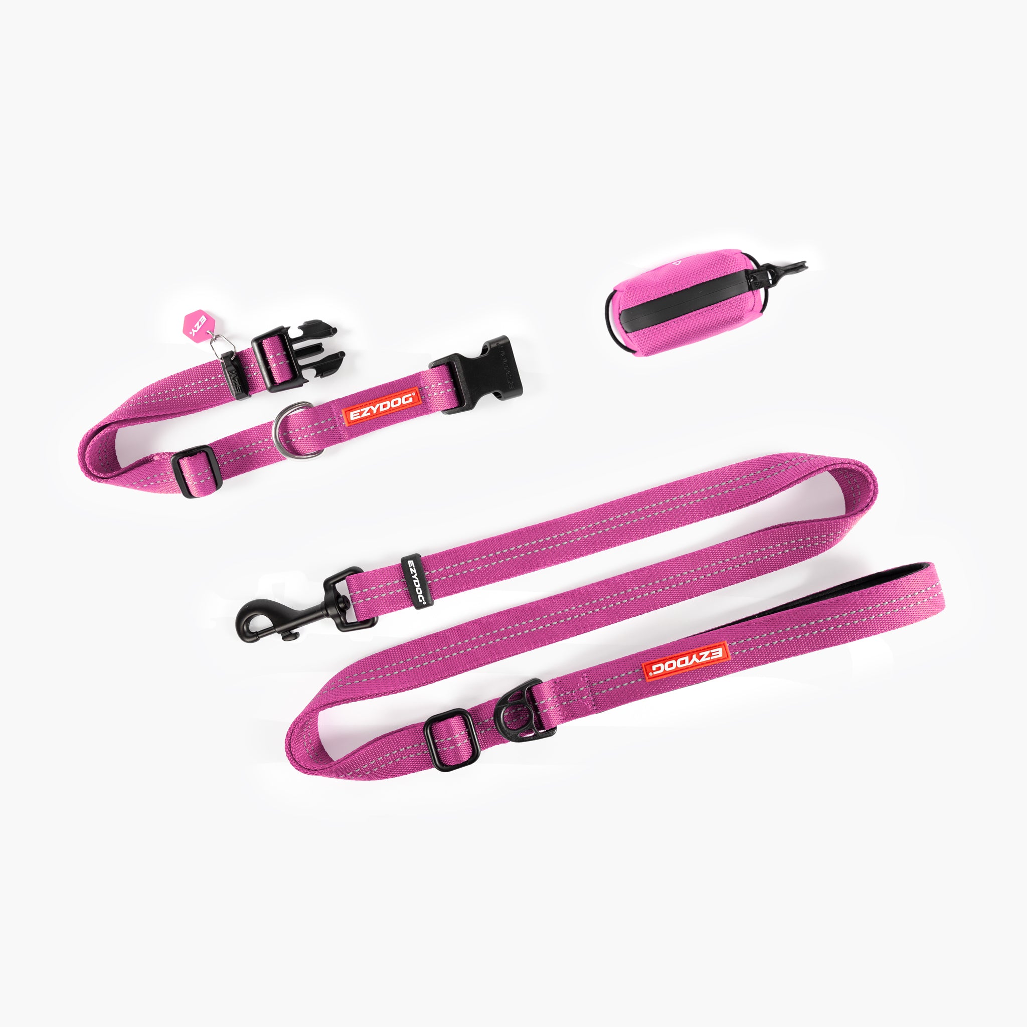 EzyDog Essential Dog Collar Pack in Pink