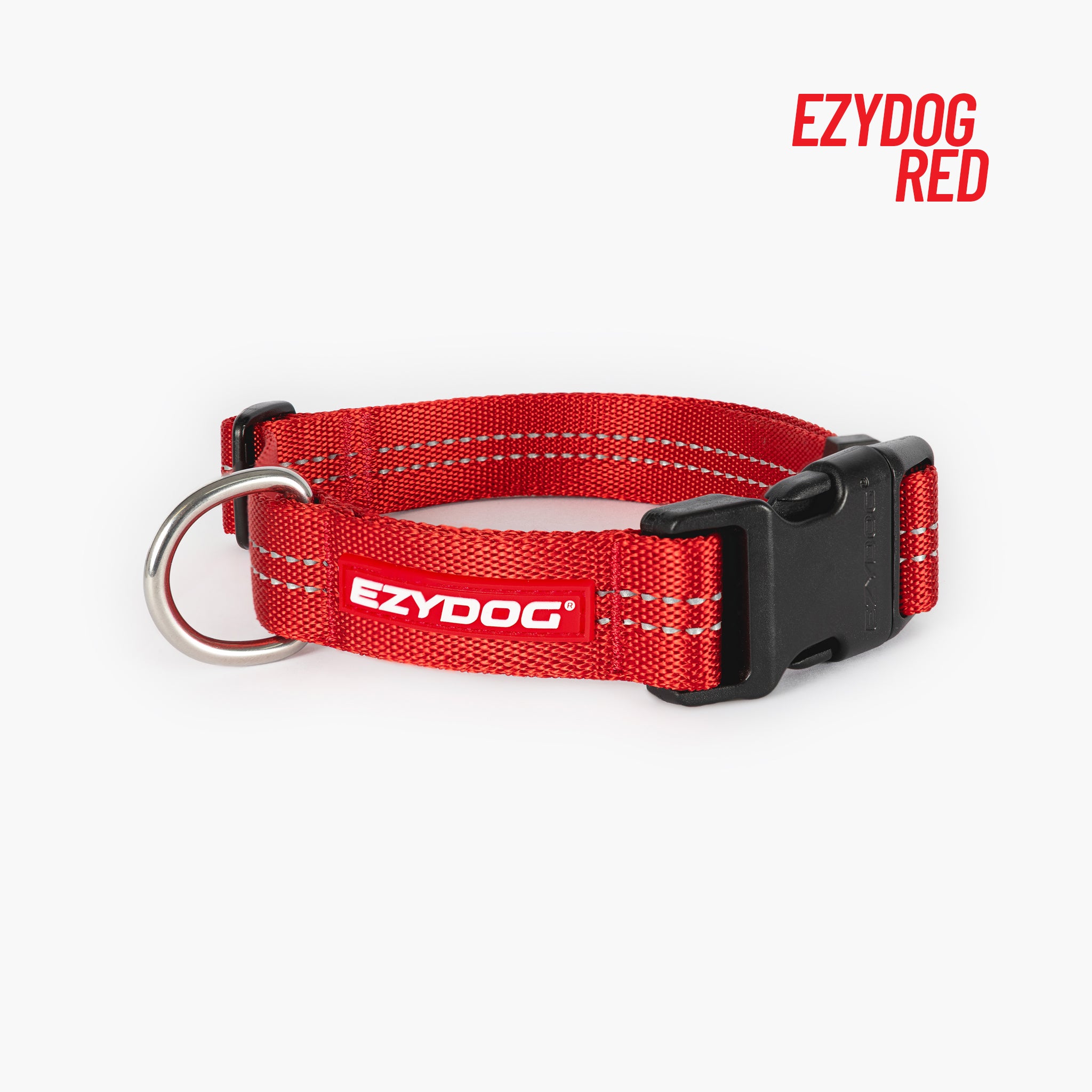 Red EzyDog Essential Adjustable Dog Collar