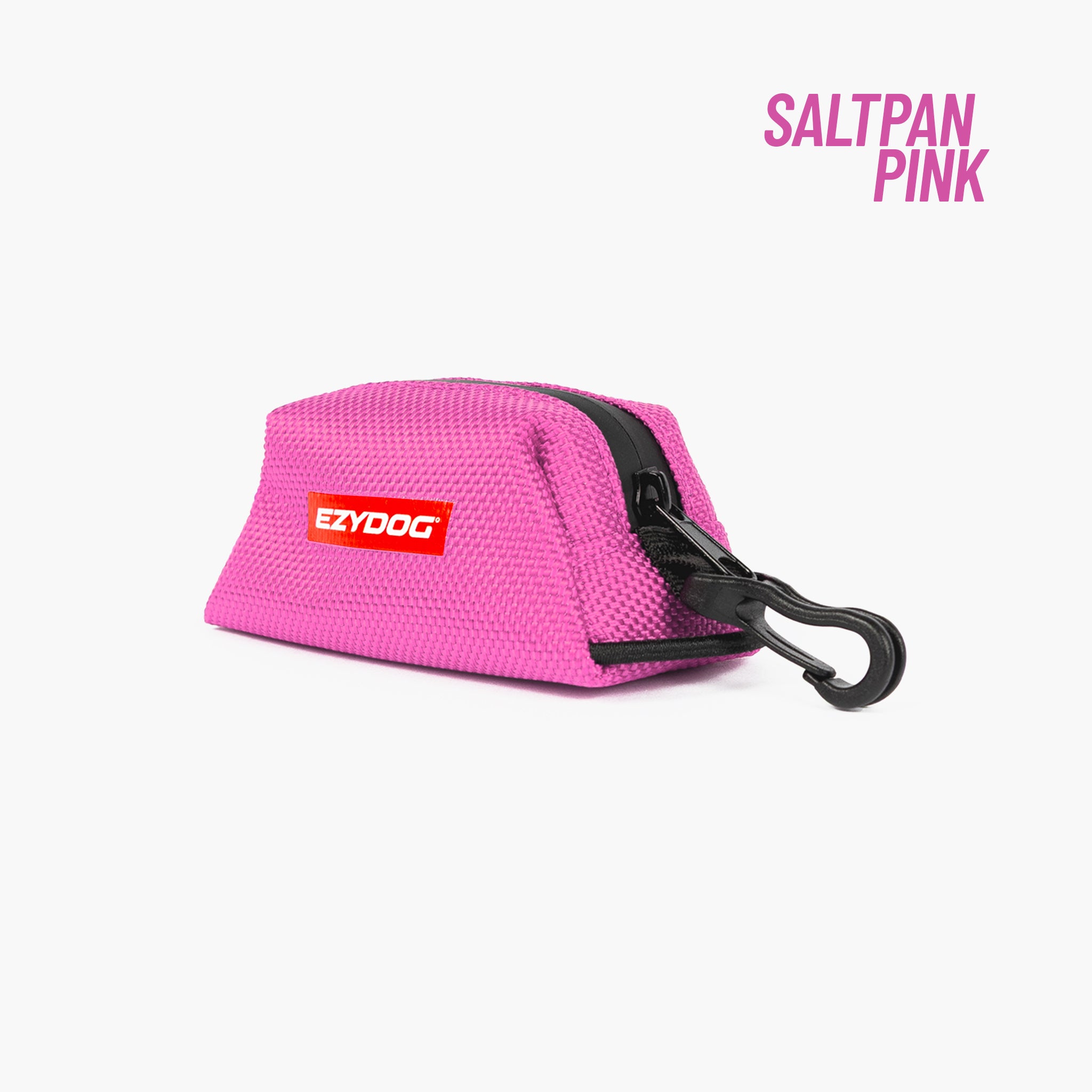Pink Essential Poop Bag Holder with EzyDog logo on a white background