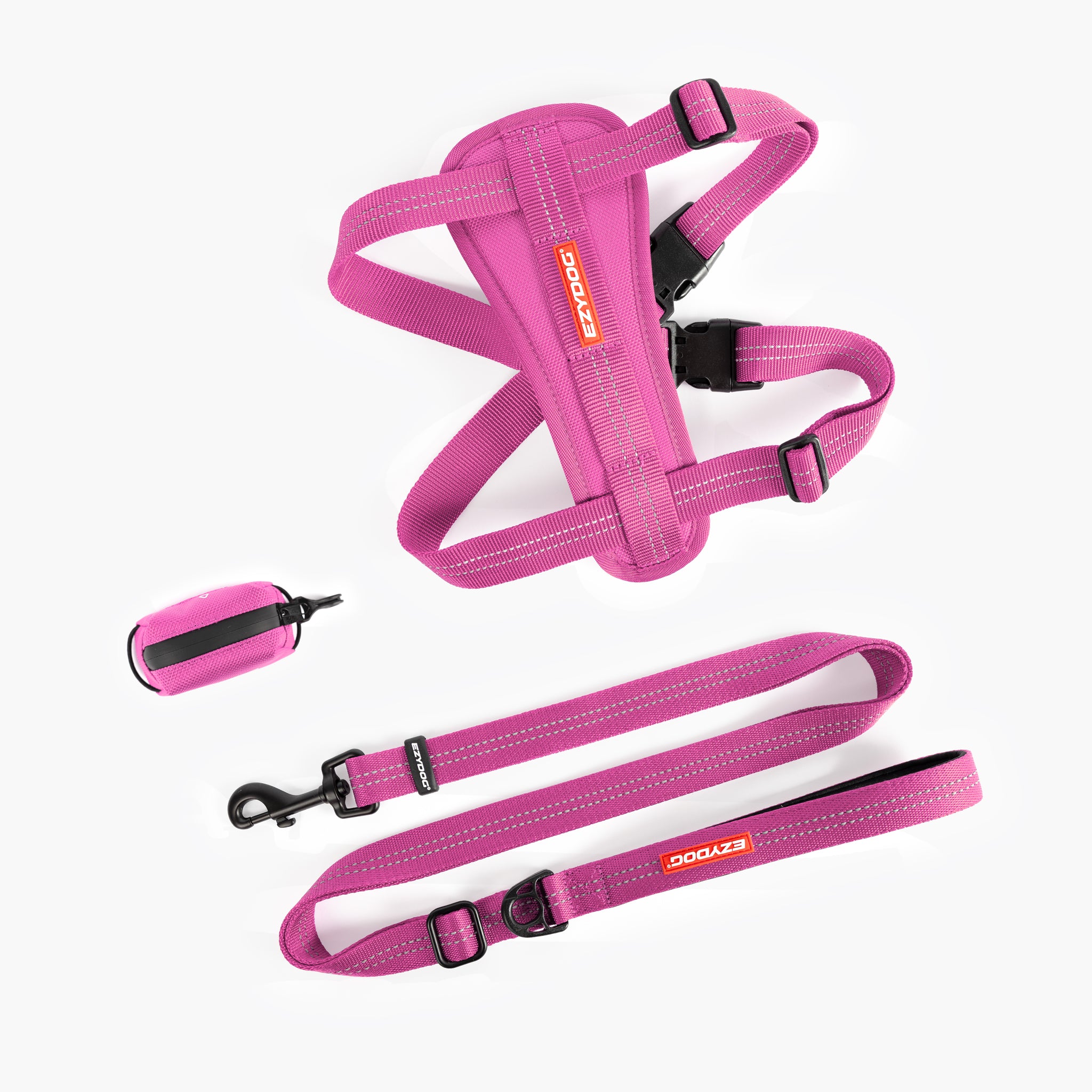 EzyDog Essential Dog Harness Pack in pink