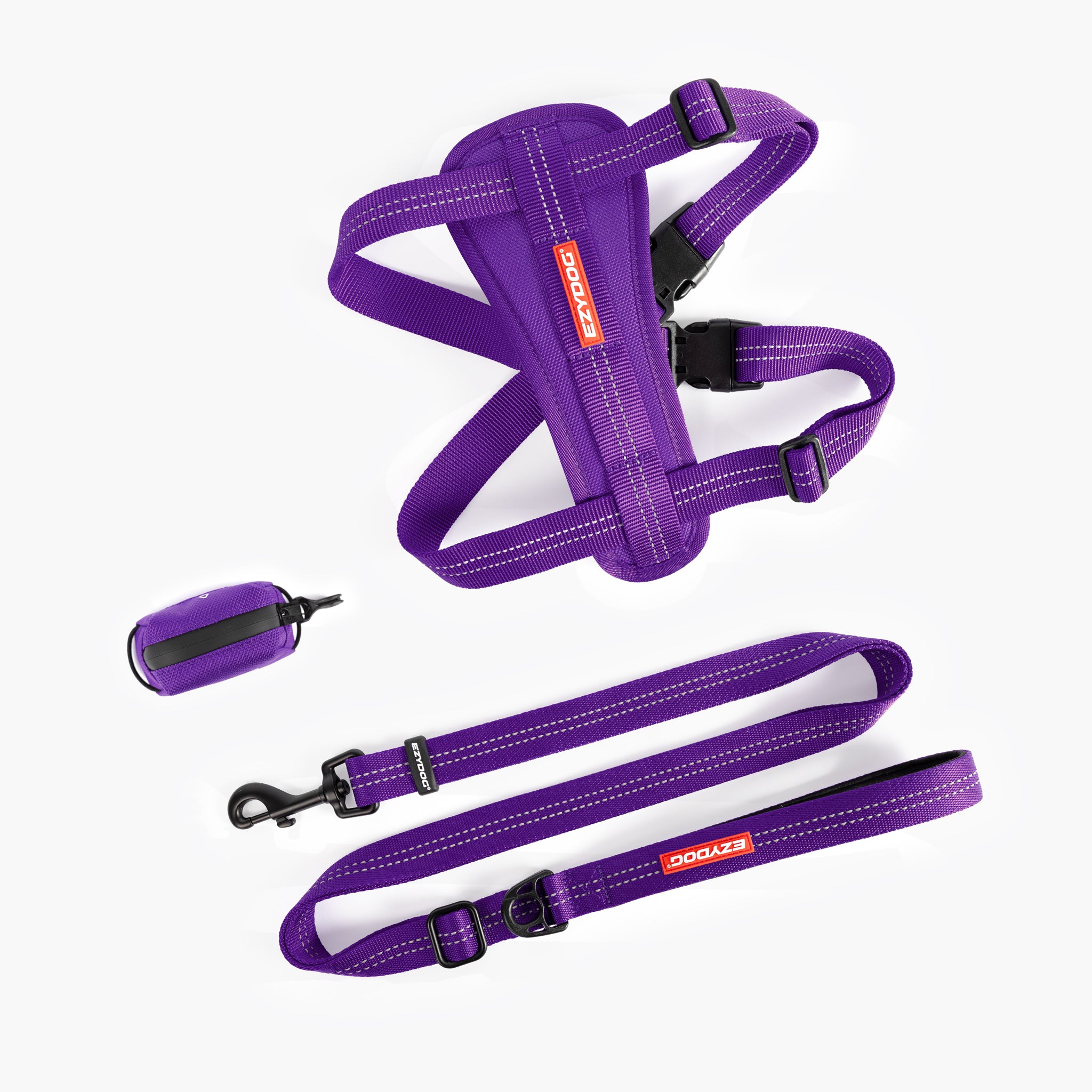 EzyDog Essential Dog Harness Pack in purple