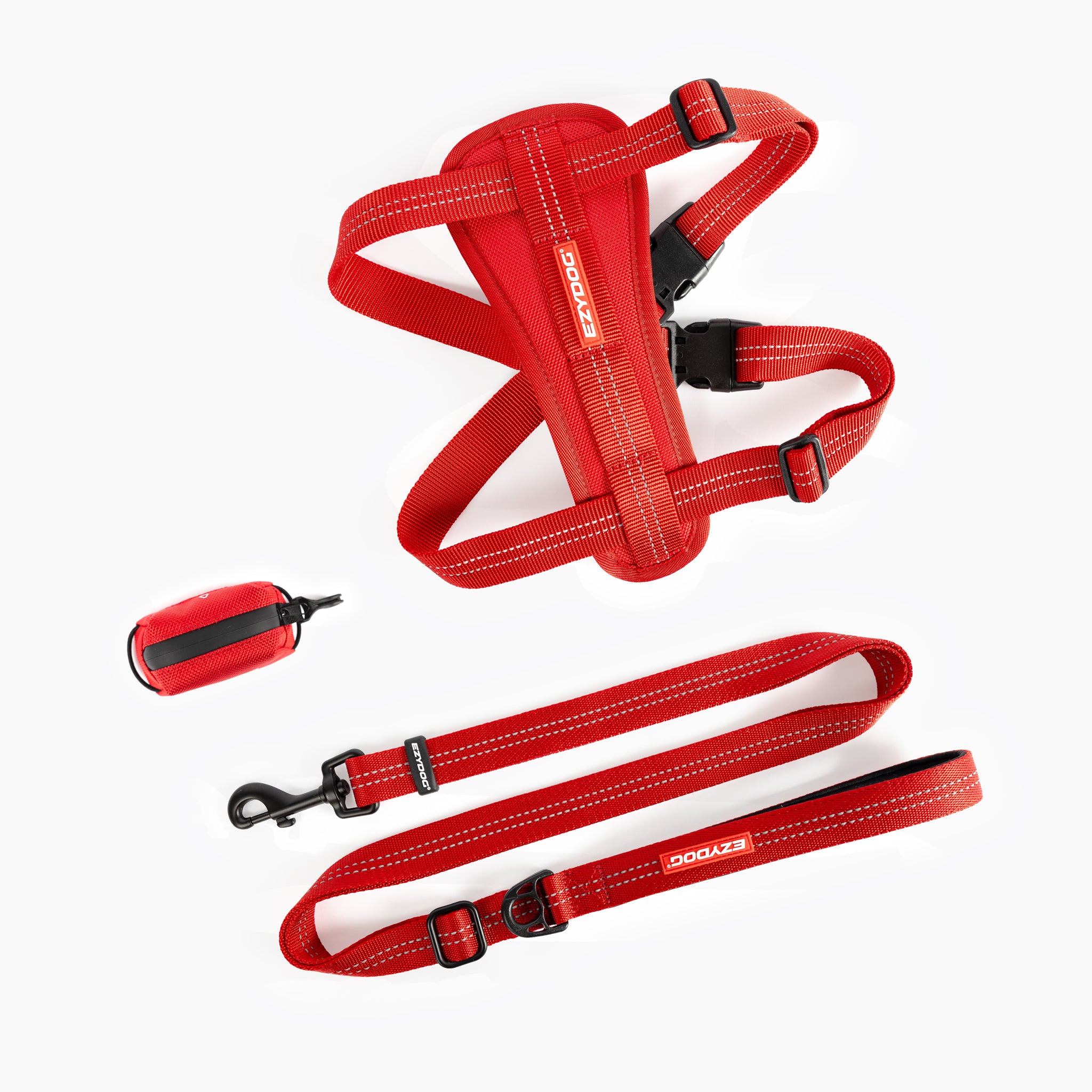 EzyDog Essential Dog Harness Pack in red