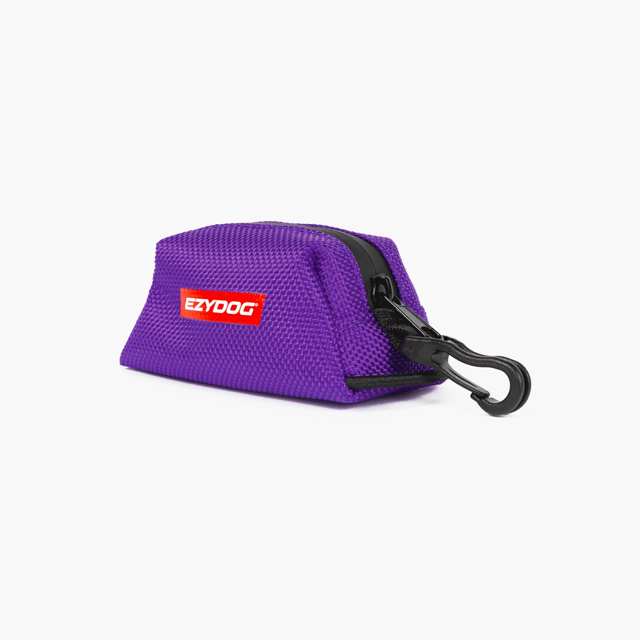 Purple Essential Poop Bag Holder with EzyDog logo on a white background