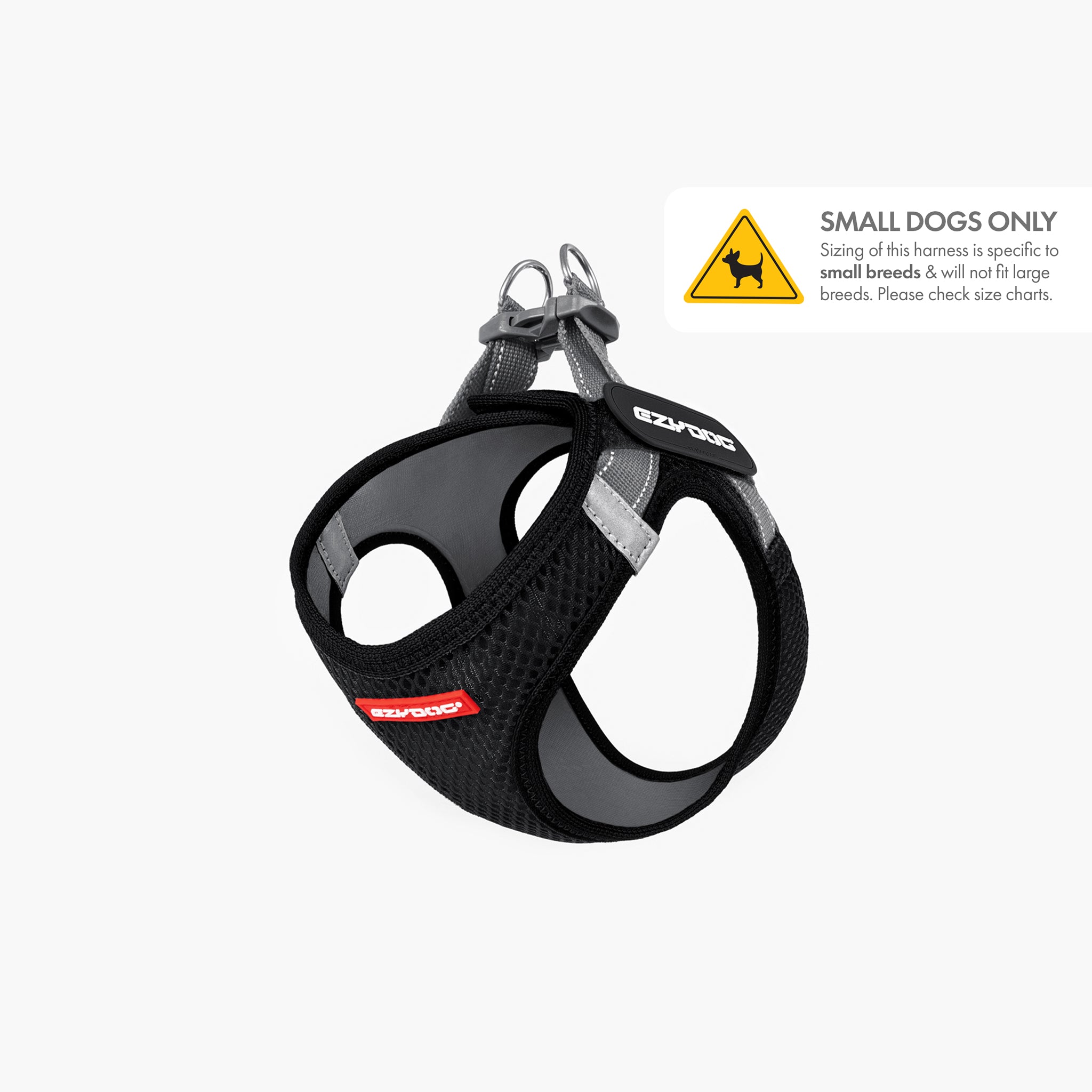 black formfit mesh harness for small dogs only
