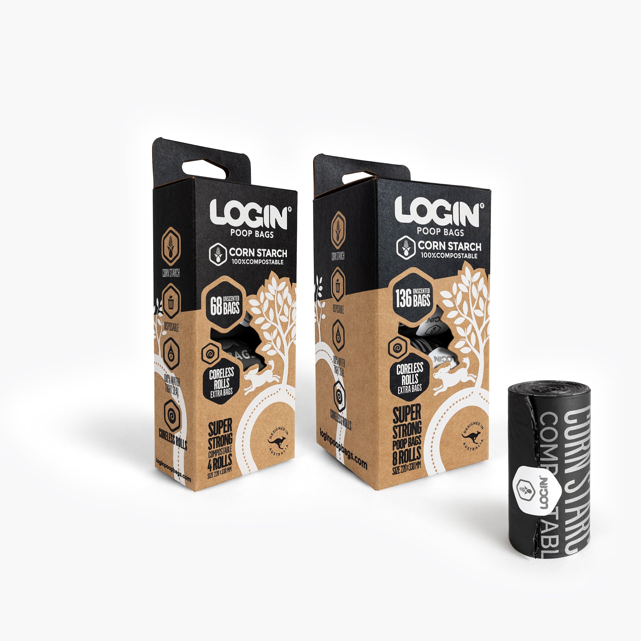 LOGIN Compostable Dog Poop Bags