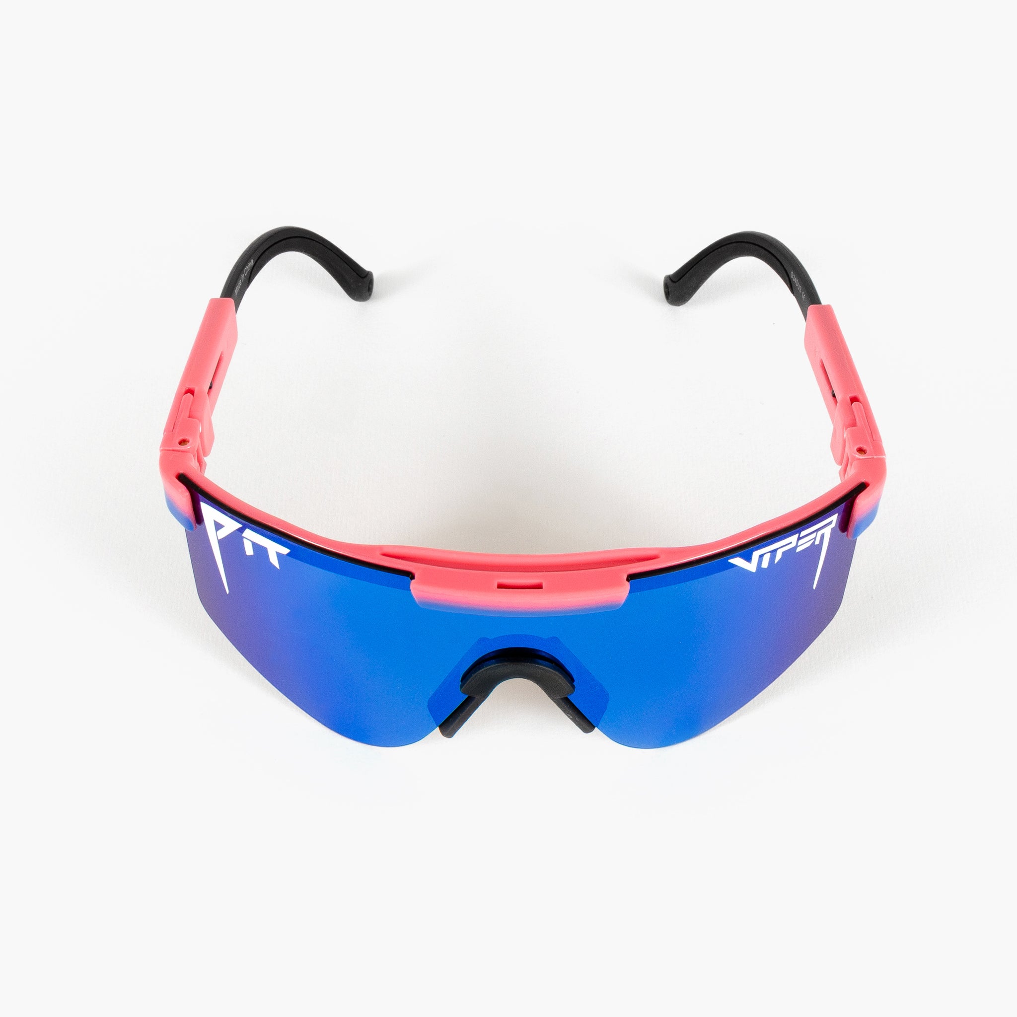 Pit Viper Leisurecraft Sunglasses with red frames and blue lenses