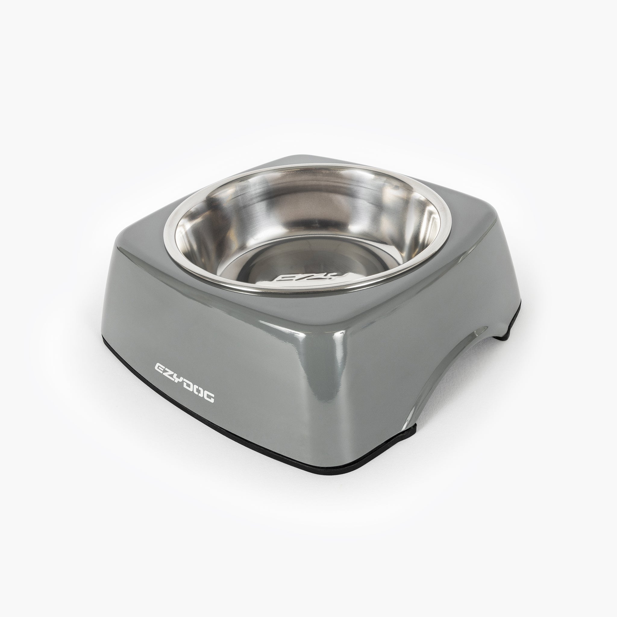 EzyDog Uno stainless steel dog bowl in grey