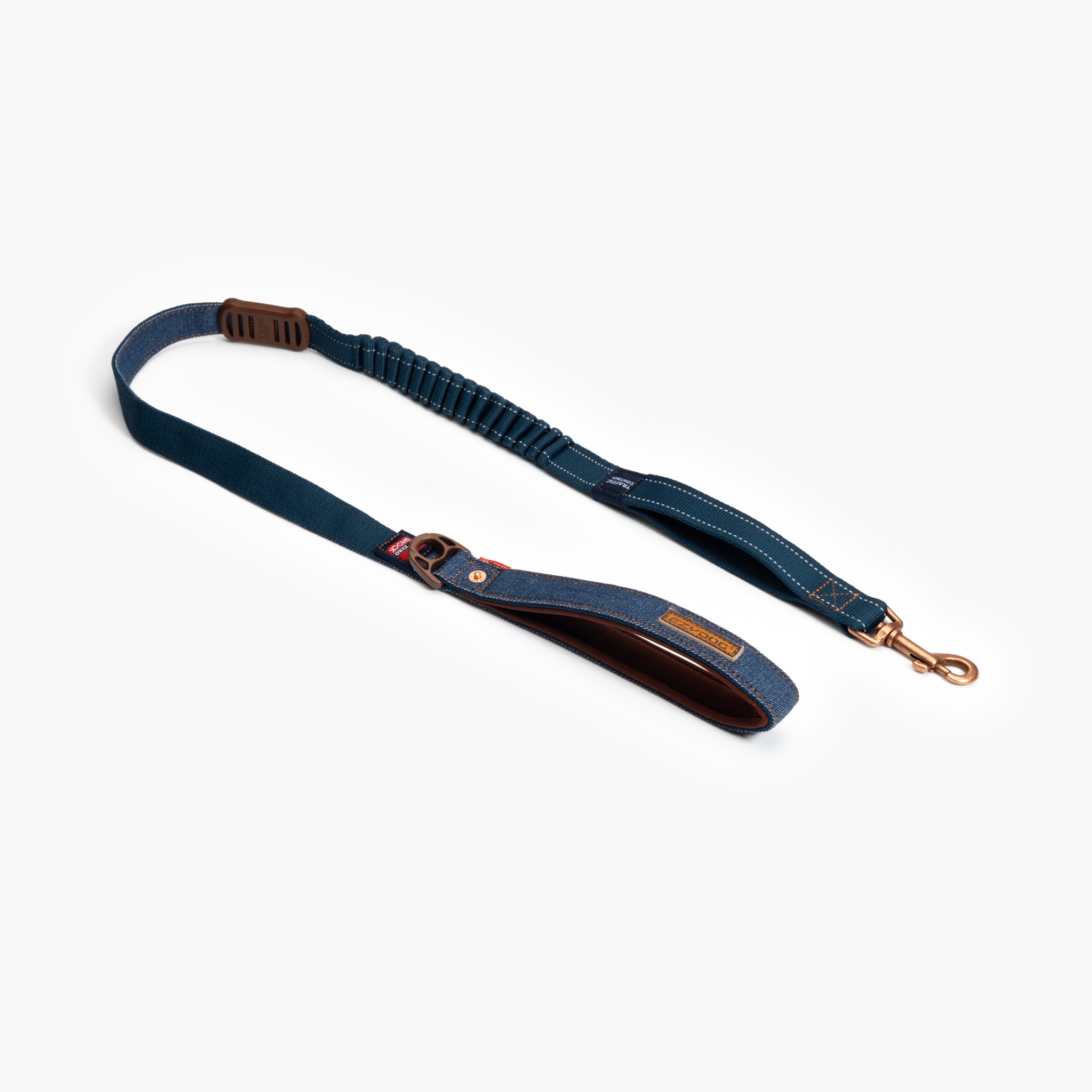 EzyDog Zero Shock Dog Leash in Denim