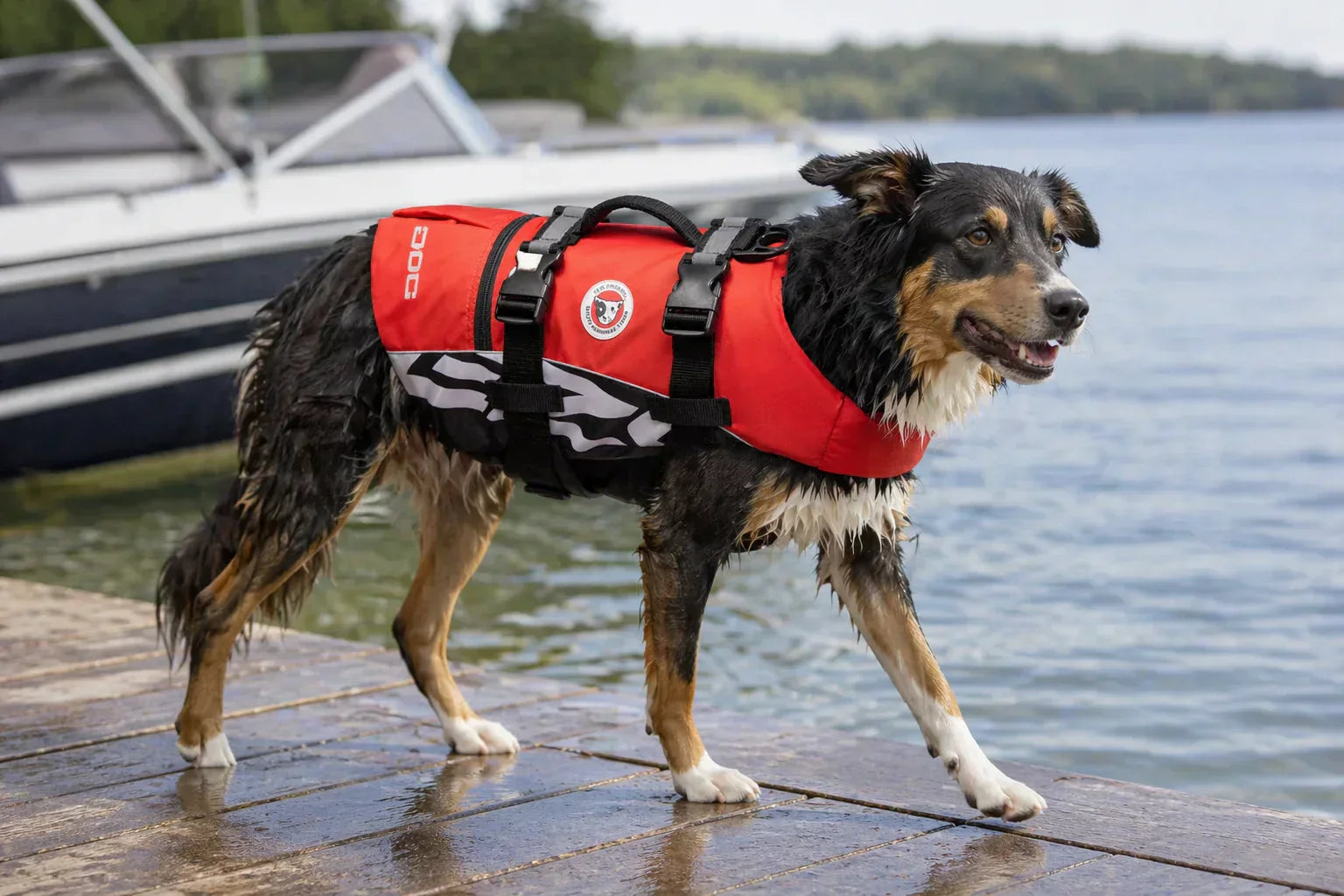 dog life jacket for swimming and boating