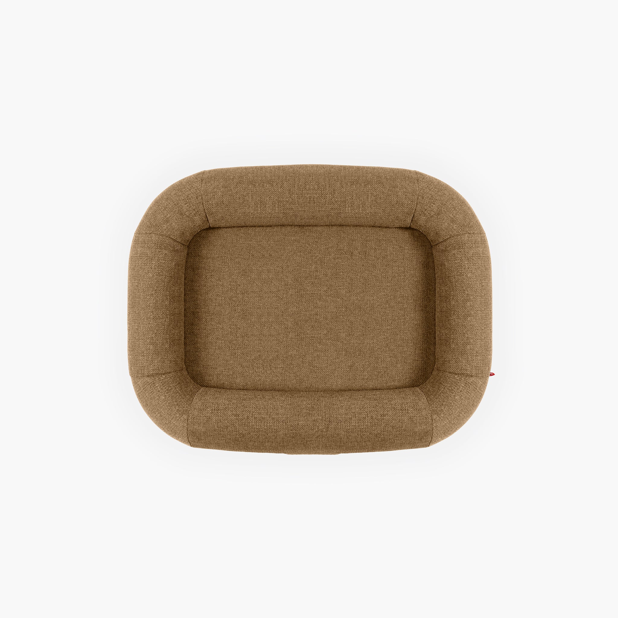 Brown dog bed from above