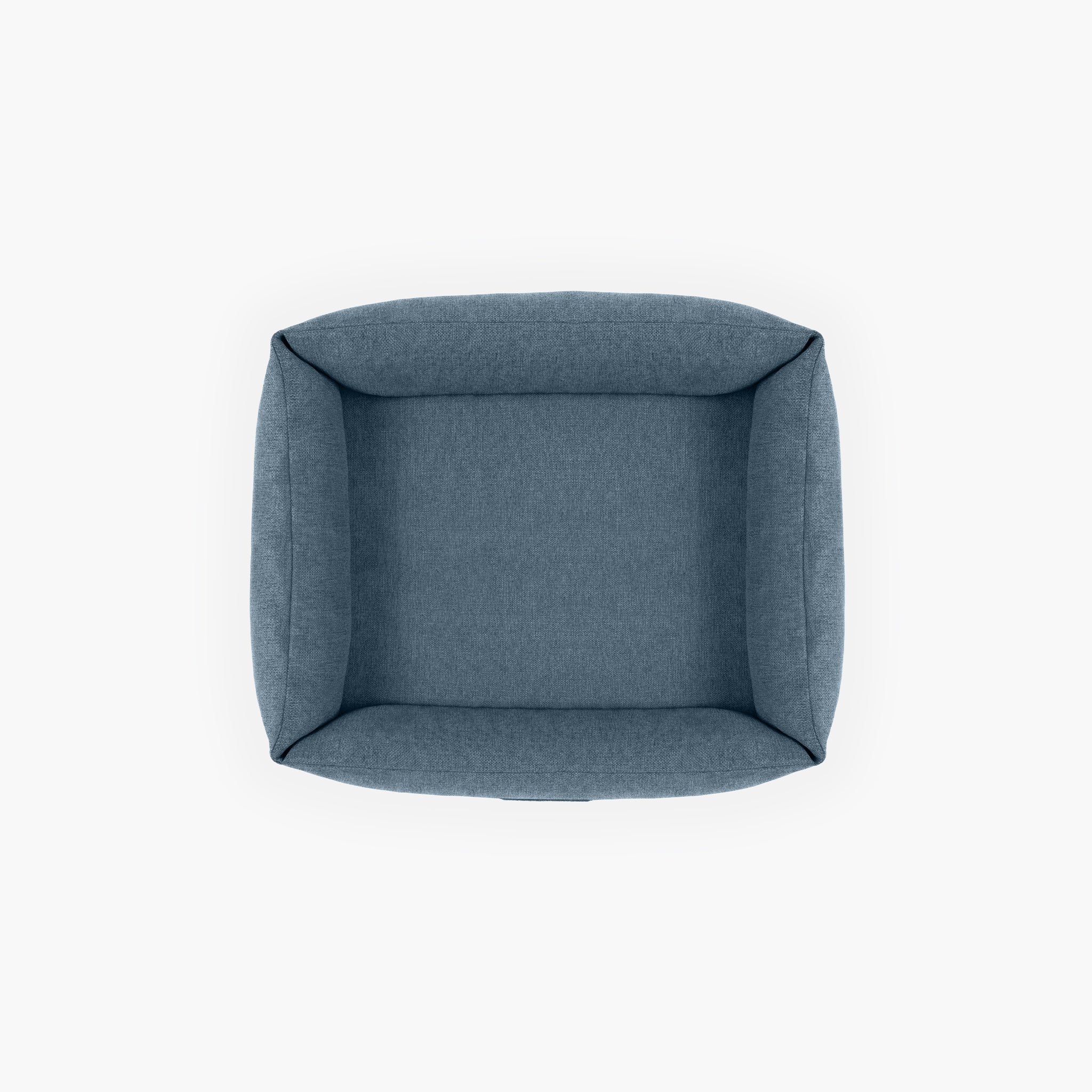 Blue dog bed on a white background