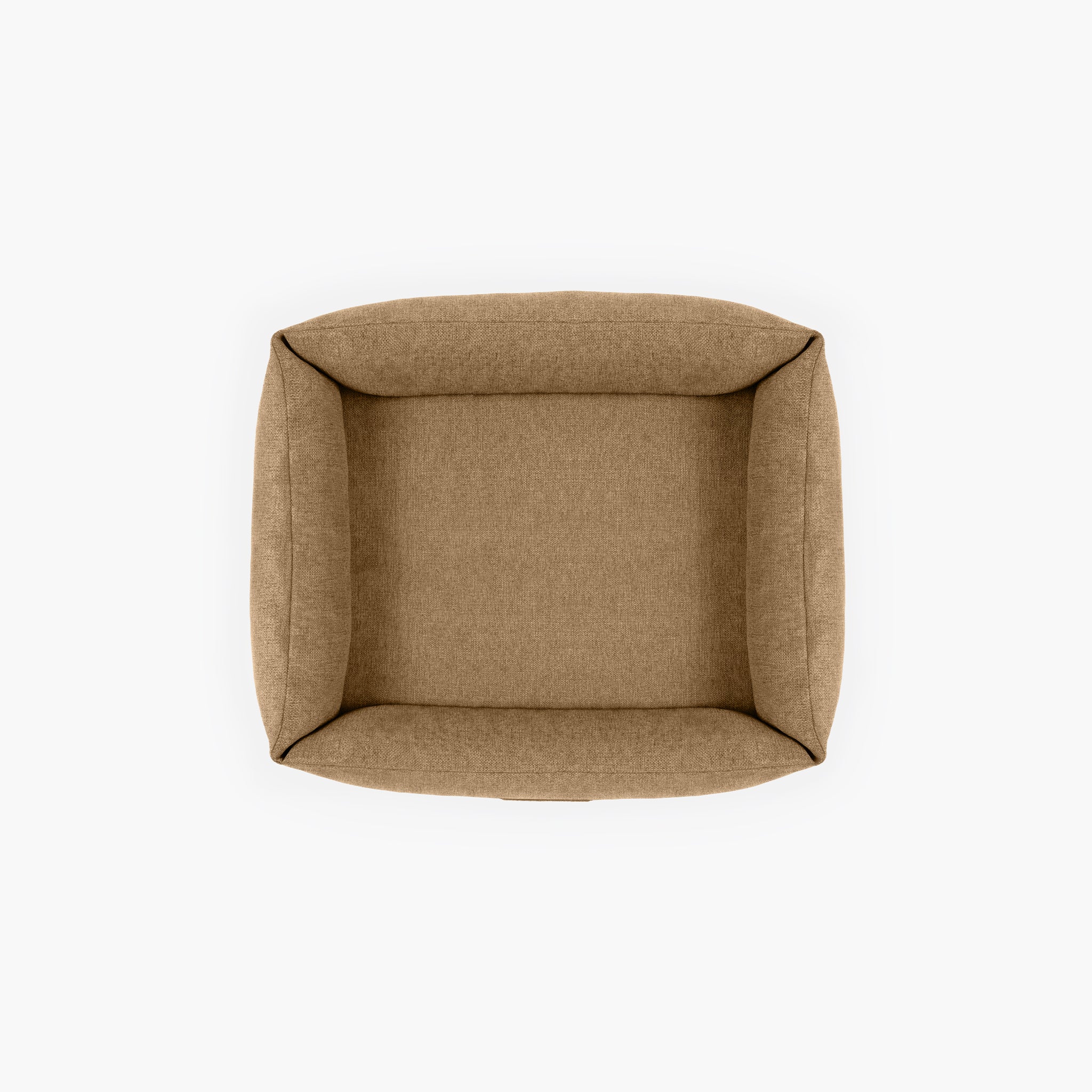 Brown linen deluxe dog bed 
