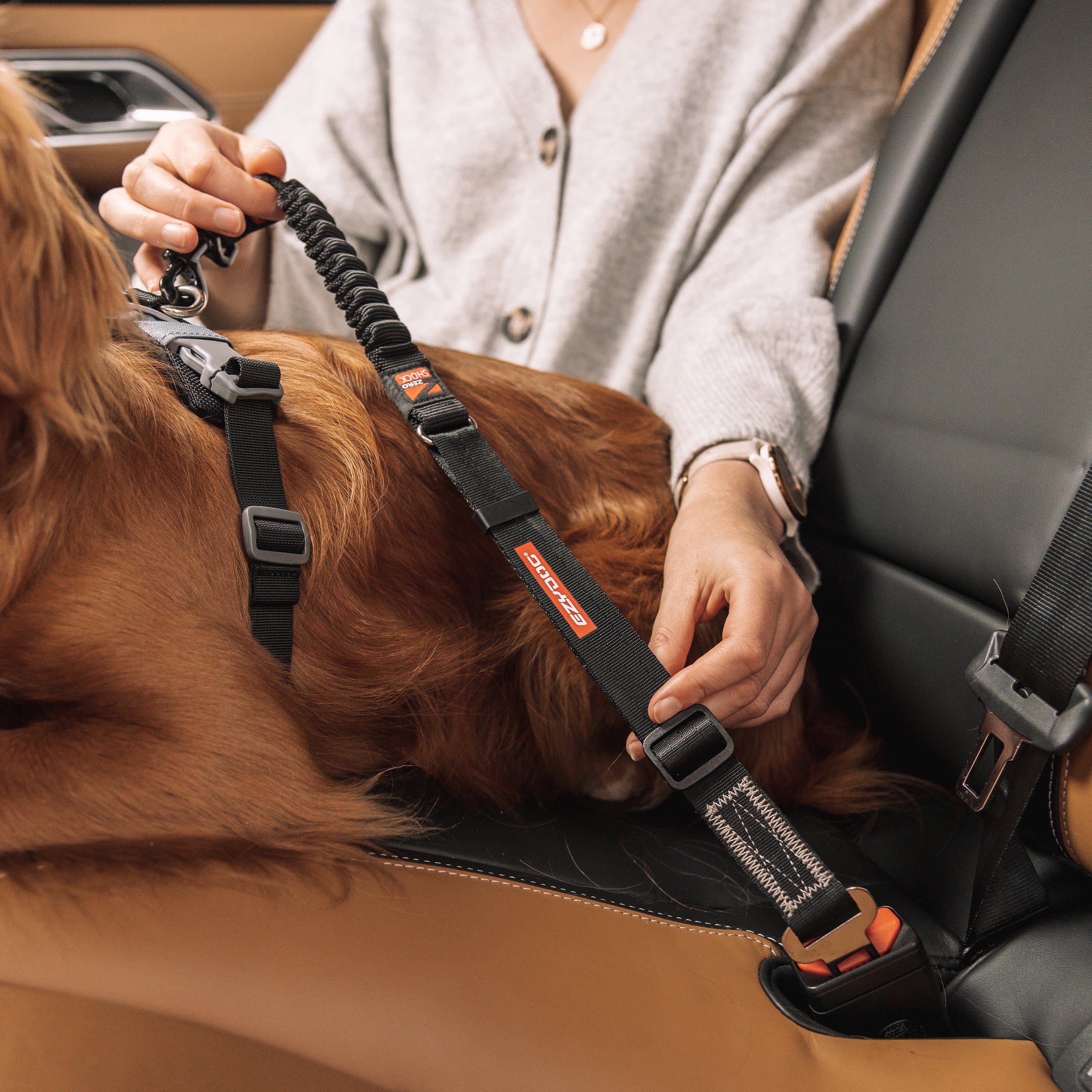 Dog Car Seat Belt EzyDog Click Zero Shock