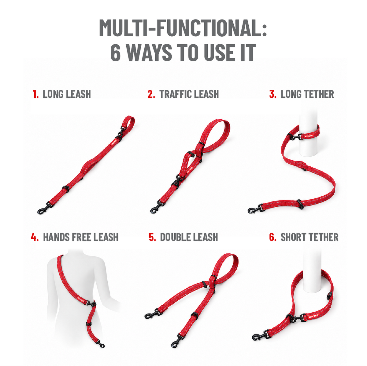 Vario 6 Multi-Function Leash LITE