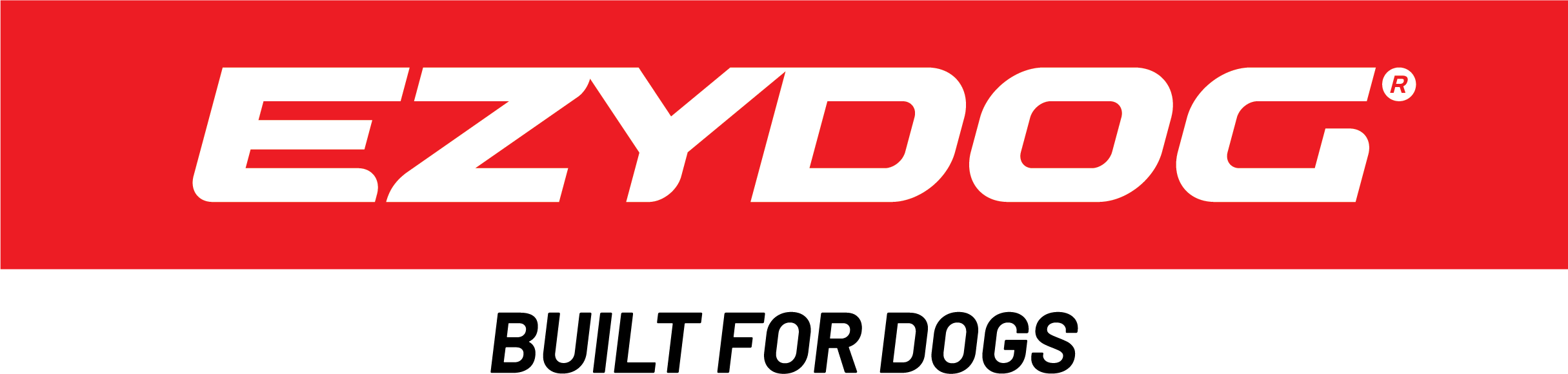 EzyDog logo with the tagline "Built for Dogs."